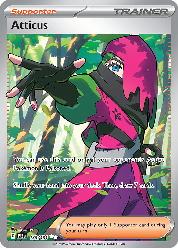 Atticus 133/131 Ultra Rare Pokemon Card (Scarlet & Violet Prismatic Evolutions)