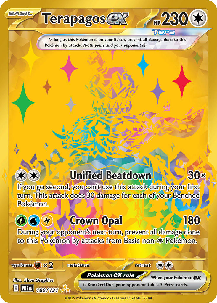 Terapagos ex 180/131 Hyper Rare Pokemon Card (Scarlet & Violet Prismatic Evolutions)