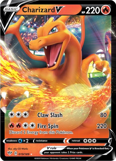 #019 CHARIZARD V | 2020 POKEMON SWORD & SHIELD DARKNESS ABLAZE Pokemon