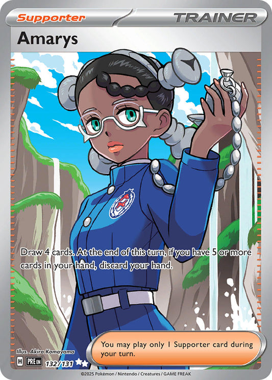 Amarys 132/131 Ultra Rare Pokemon Card (Scarlet & Violet Prismatic Evolutions)