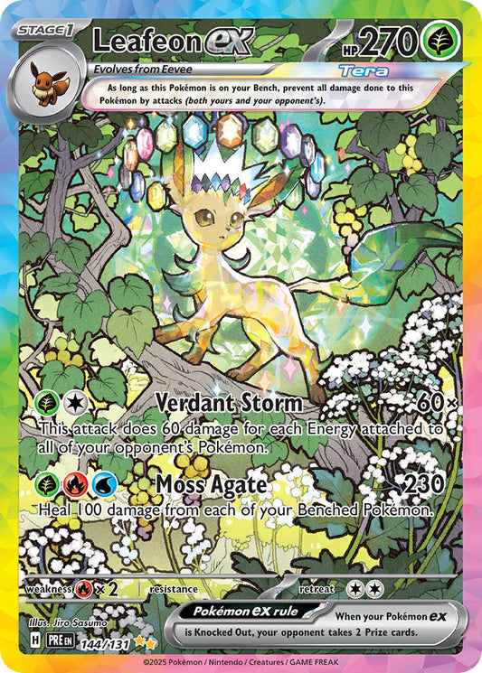 Leafeon ex 144/131 Special Illustration Rare Pokemon Card (Scarlet & Violet Prismatic Evolutions)