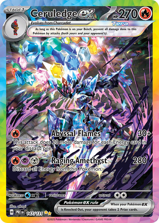 Ceruledge ex 147/131 Special Illustration Rare Pokemon Card (Scarlet & Violet Prismatic Evolutions)