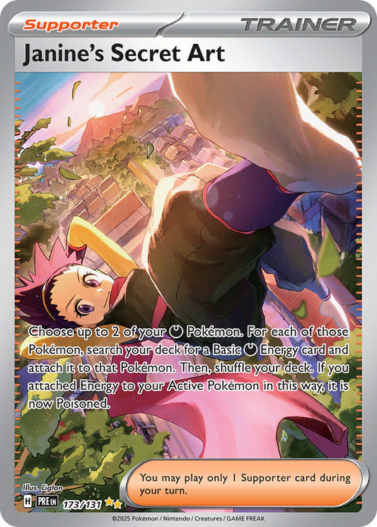 Janine's Secret Art 173/131 Special Illustration Rare Pokemon Card (Scarlet & Violet Prismatic Evolutions)