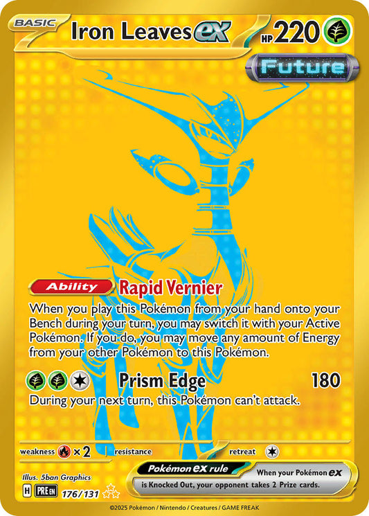 Iron Leaves ex 176/131 Hyper Rare Pokemon Card (Scarlet & Violet Prismatic Evolutions)