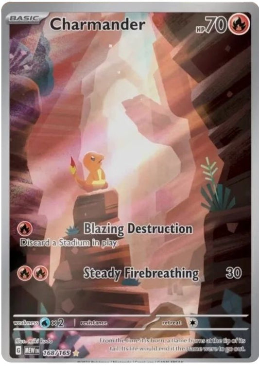Charmander 168/165 Illustration Rare Pokemon Card (Pokemon SV 151)