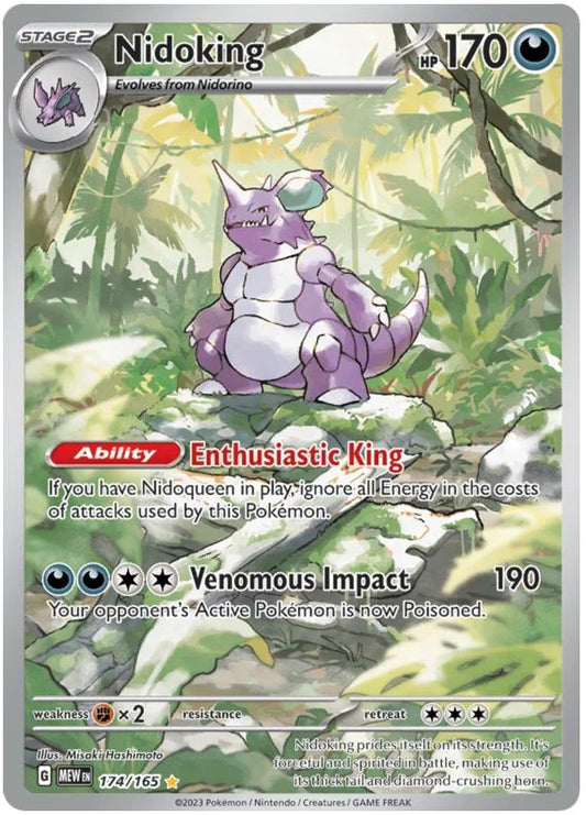 Nidoking 174/165 Illustration Rare Pokemon Card (Pokemon SV 151)