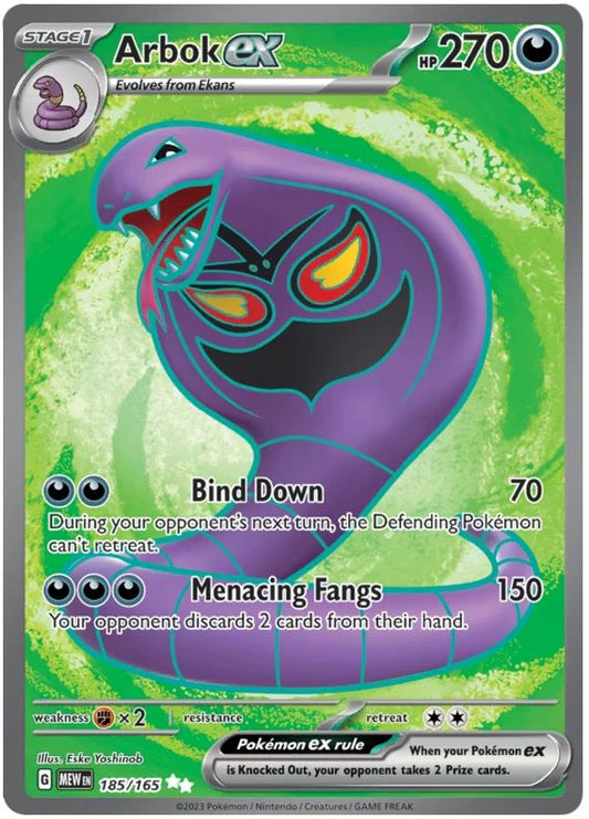 Arbok ex 185/165 Ultra Rare Pokemon Card (Pokemon SV 151)