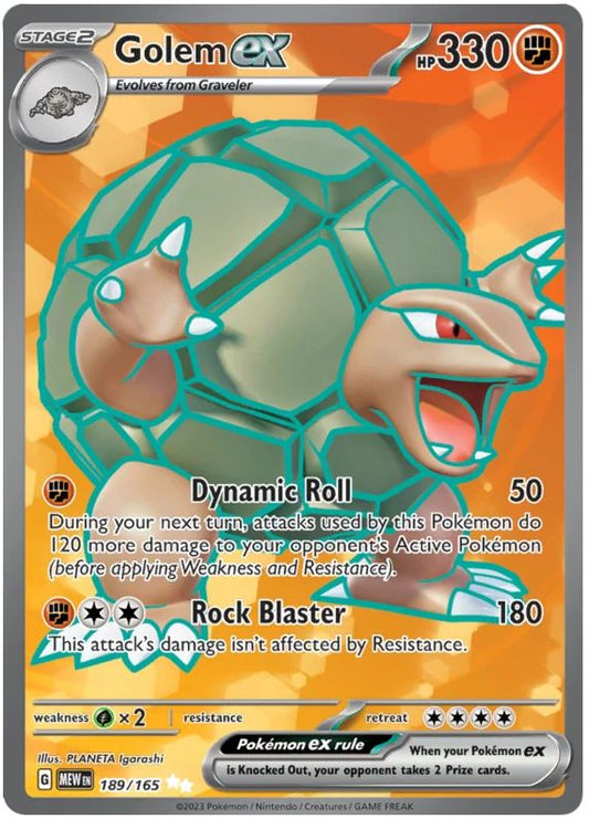 Golem ex 189/165 Ultra Rare Pokemon Card (Pokemon SV 151)