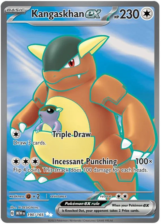 Kangaskhan ex 190/165 Ultra Rare Pokemon Card (Pokemon SV 151)