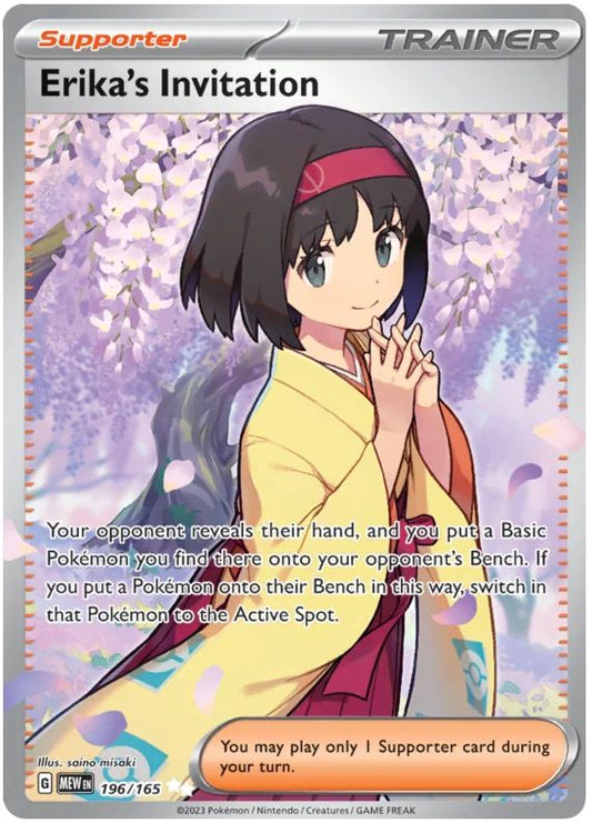 Erika's Invitation 196/165 Ultra Rare Pokemon Card (Pokemon SV 151)
