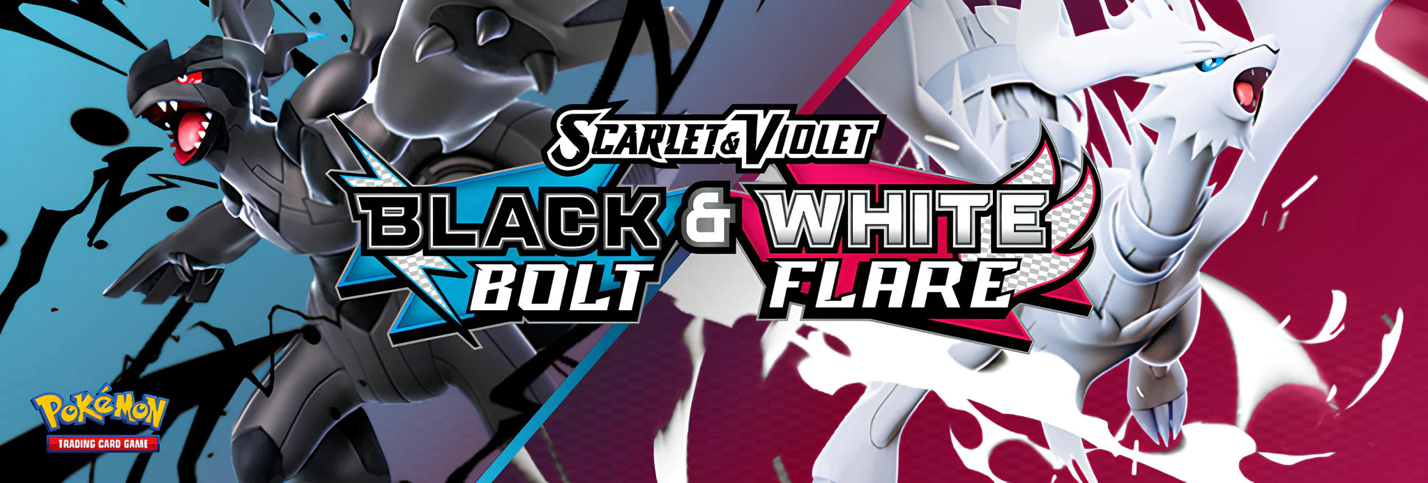 characters, one black and one white, with 'Scarlet & Violet' text in the center on a colorful background.
