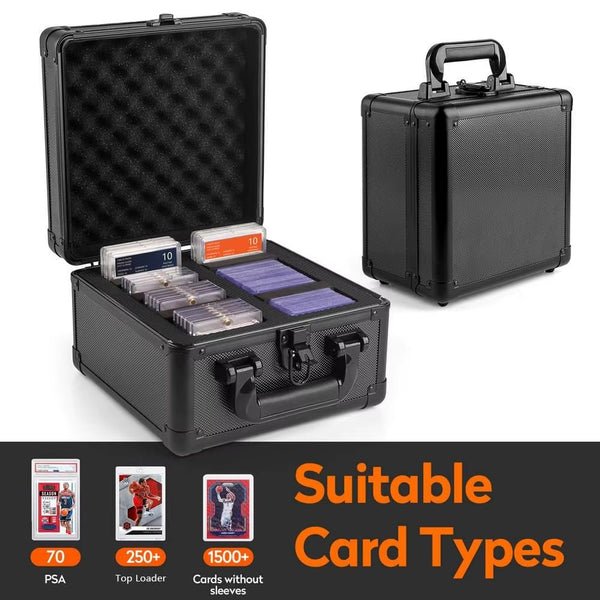 Secure 2-Row Graded Card Storage Box | Slab & Toploader Protection