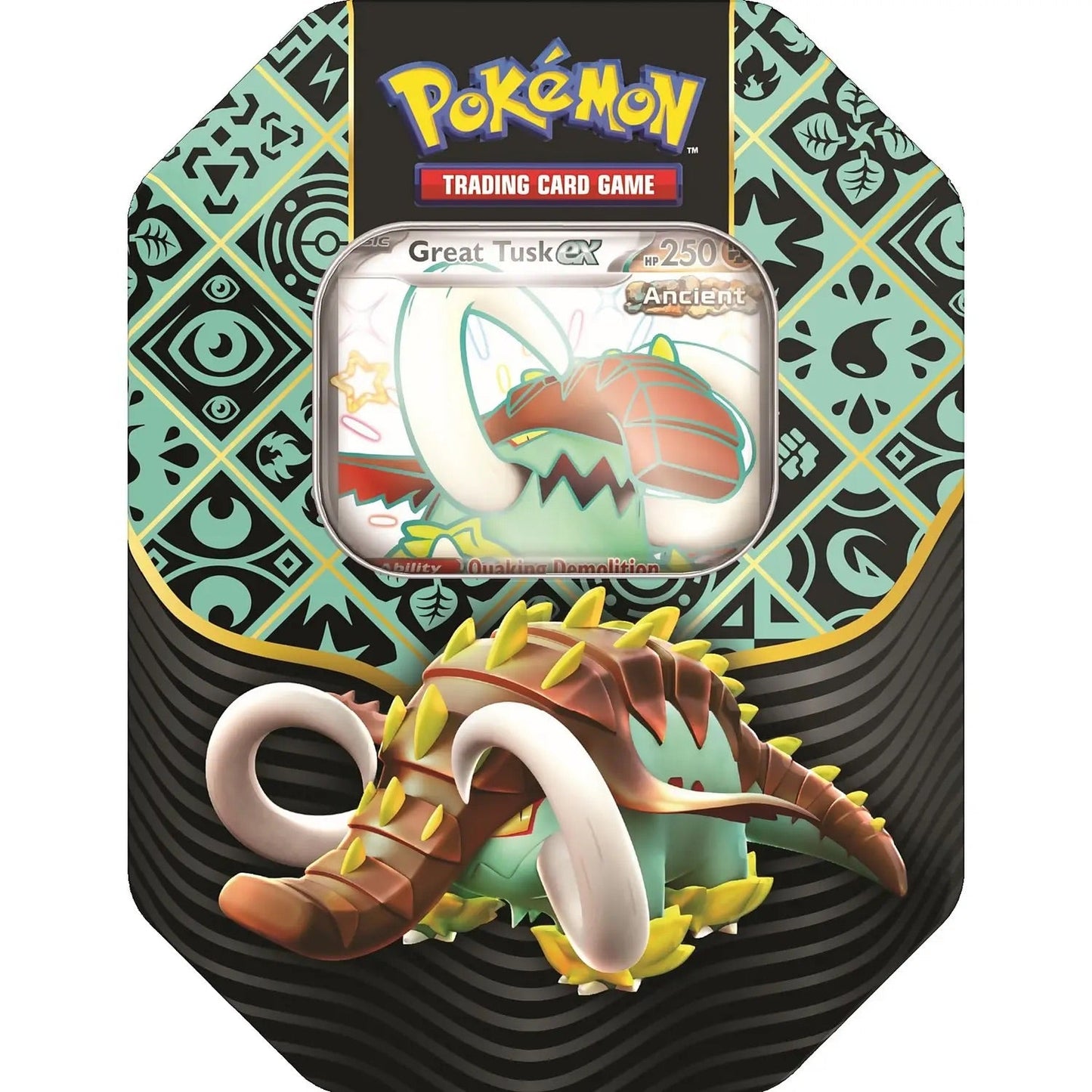Pokemon TCG: Scarlet & Violet 4.5 Paldean Fates Tin - Great Tusk/Iron Treads/Charizard