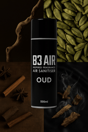 Luxury Air Freshener, 500ml, Premium Turbo Jet Spray, Long-Lasting 5X Duration OUD B3 AIR