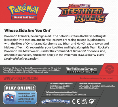 Pokemon - Scarlet & Violet - Destined Rivals - Destined Rivals Booster Box (36 packs) Pokemon