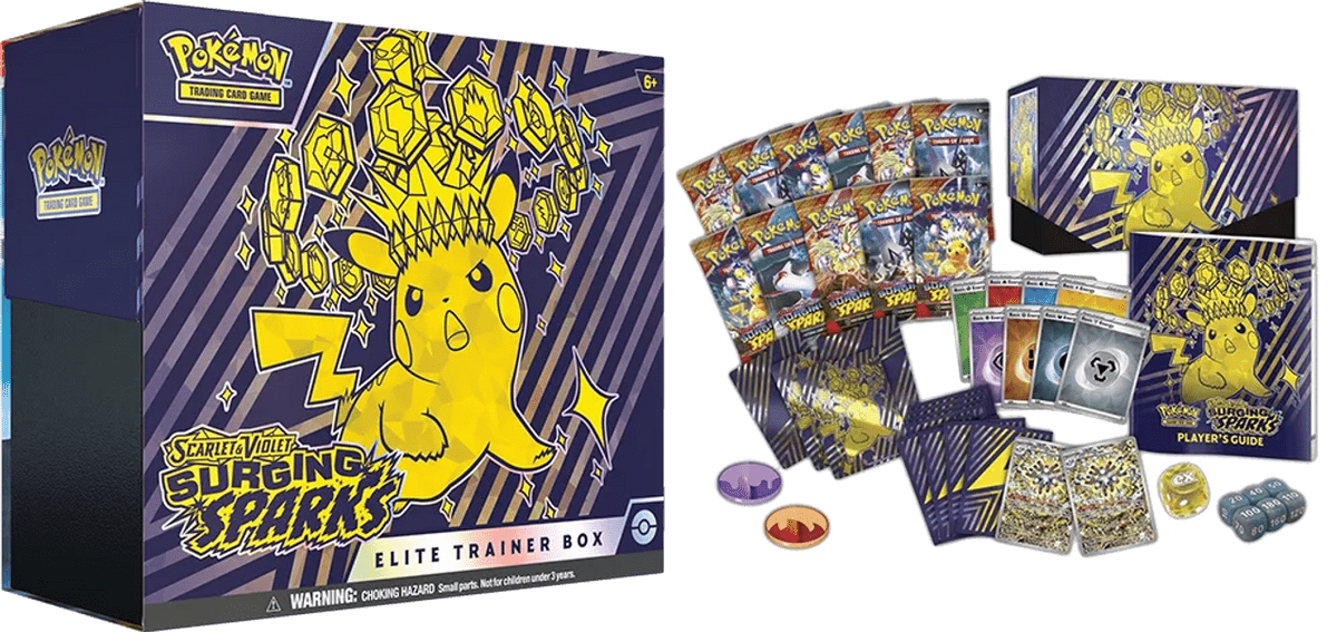 Pokemon Scarlet & Violet Surging Sparks Elite Trainer Box Pokemon