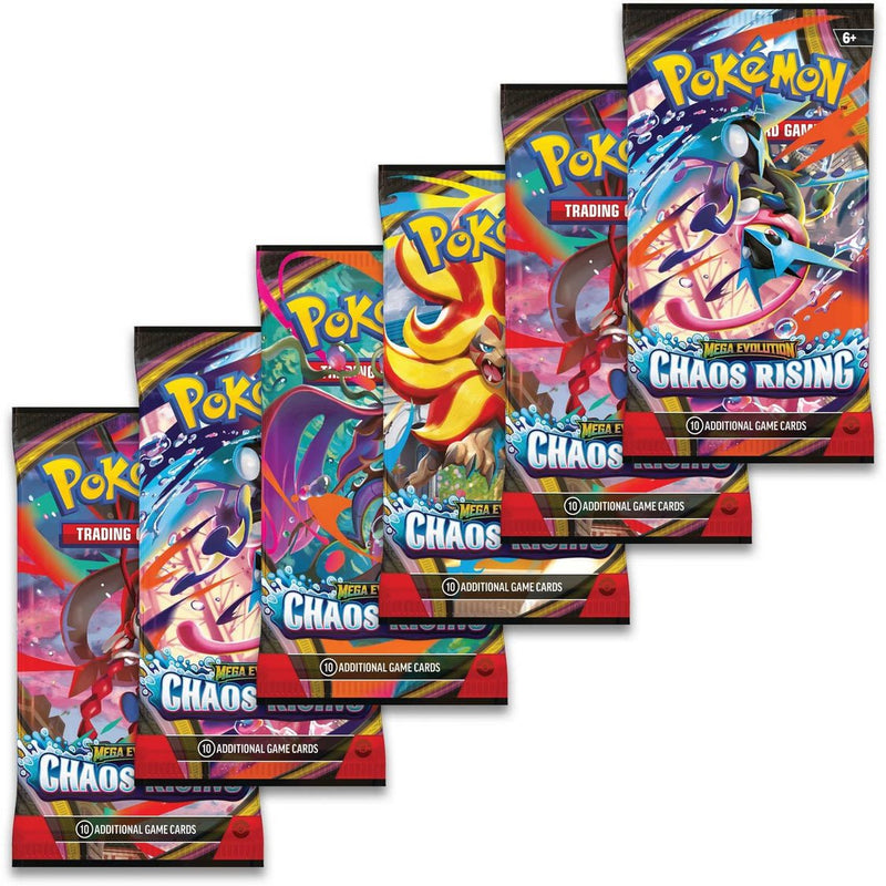Pokémon Chaos Rising booster packs from the Mega Evolution Booster Bundle – Pixel Hub UK