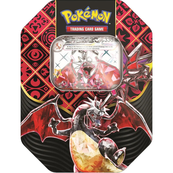 Pokemon TCG: Scarlet & Violet 4.5 Paldean Fates Tin - Great Tusk/Iron Treads/Charizard Pokemon