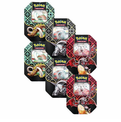Pokemon TCG: Scarlet & Violet 4.5 Paldean Fates Tin - Great Tusk/Iron Treads/Charizard Pokemon