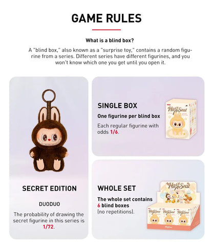 Pop Mart Labubu The Monsters ‘Have A Seat’ Vinyl Plush Pendant Blind Box Pop Mart