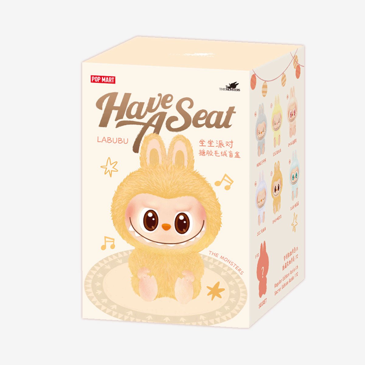 Pop Mart Labubu The Monsters ‘Have A Seat’ Vinyl Plush Pendant Blind Box Single Box Pop Mart