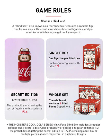 Pop Mart Labubu V3 The Monsters Coca Cola Blind Box Pop Mart