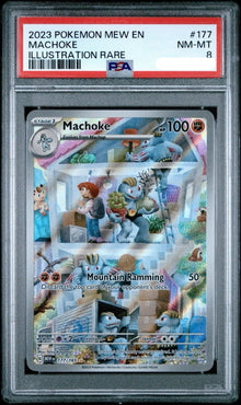 PSA 8 MACHOKE 177/165 - SCARLET & VIOLET 151 MEW ILLUSTRATION RARE Pokemon
