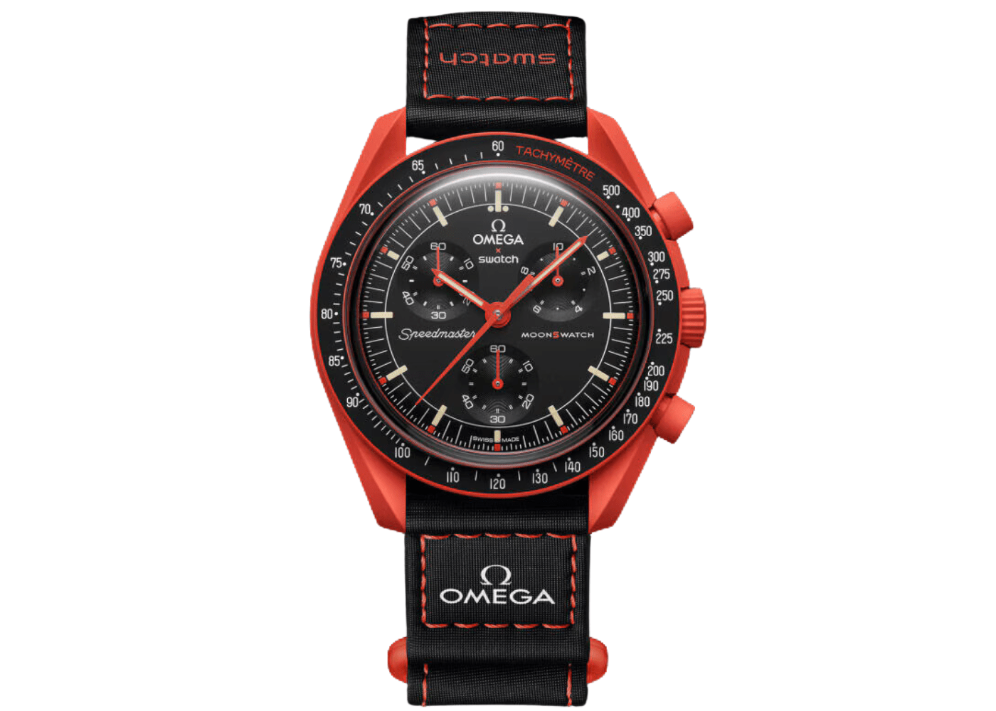 Swatch x Omega Bioceramic Moonswatch Mission to Earth Lava SO33O100 – Pixel Hub UK